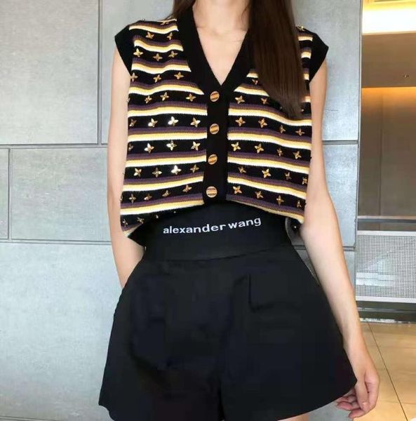 

women's shorts spring and summer . wang letter webbing elastic zipper high waist casual womens waisted, Blue