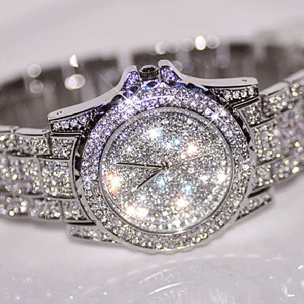 

st sales women watches fashion diamond dress watch luxury rhinestone lady watch quartz wristwatch drop shipping, Silver