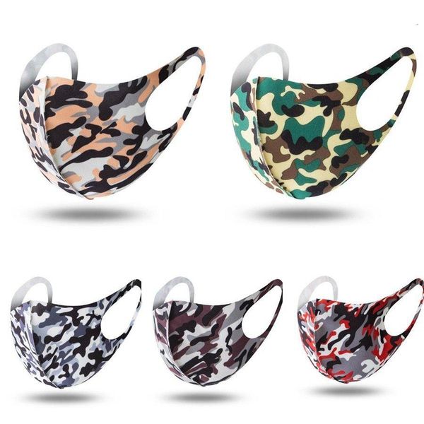 

dustproof ooa8078 camo mask ice silk c7tm# anti foldable washable dust masks reusable breathable 9000pcs mouth camouflage inaop