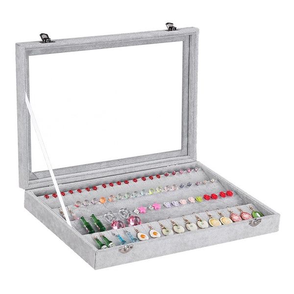 

ice velvet jewelry case earrings storage box organizer fashion jewelries boxes new pattern selling 26 8zy j1