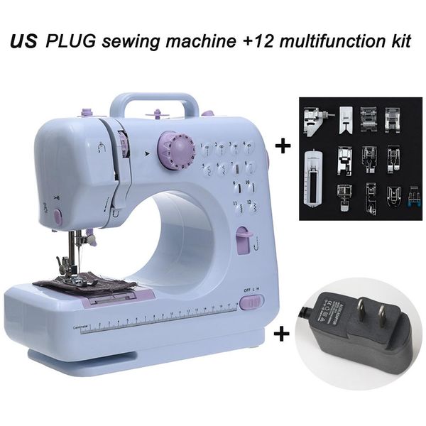 

inne portable sewing machine mini electric household crafting mending overlock 12 stitches with presser foot pedal beginners bbycyx sweet07
