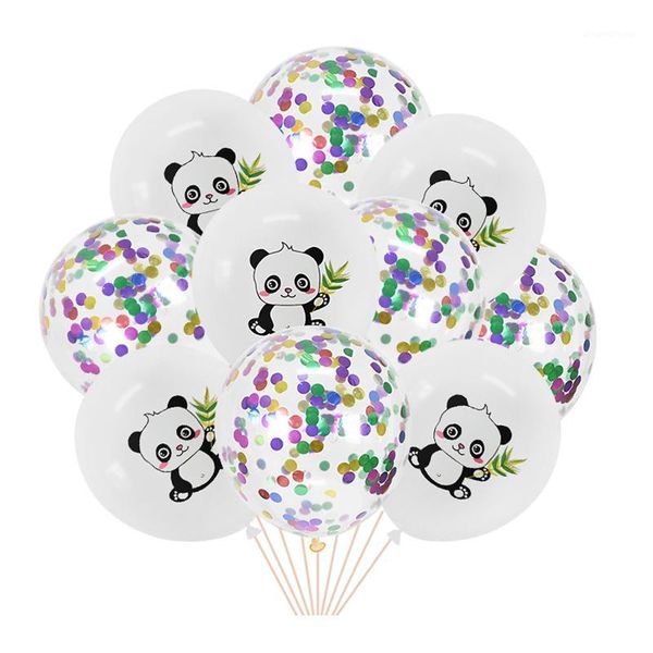 

cartoon panda latex balloon foil animal ball helium confetti ballon for anniversaire panda birthday party kids baby shower decor1