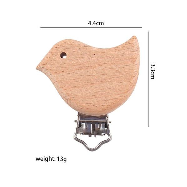 

pacifier beech for animal feeding strap nipple wooden holder clips dummy 3pcs leash sqcmcg pingtoy