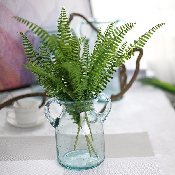 

decorative flowers & wreaths 5pcs/lot green artificial plastic small leaves plant eucalyptus grass wedding home party decor1
