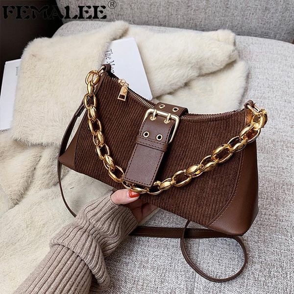 

shoulder bags vintage texture striped pu leather crossbody bag women luxury coarse chain tote evening 2021 trendy brand saddle handbags