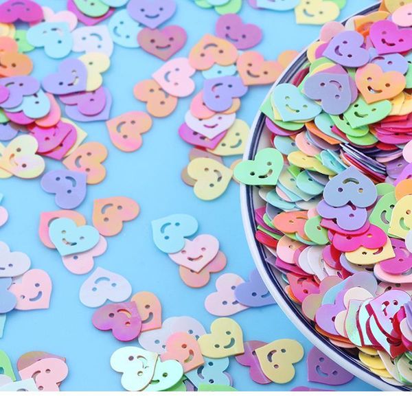 

10g kawaii smile heart loose sequins for crafts making paillettes diy glitter confetti nail arts decoration accessor jllpip
