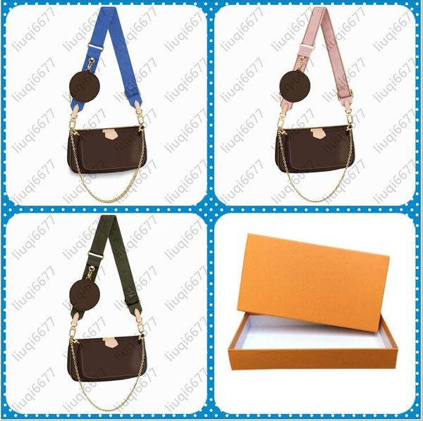 

handbags multi pochette accessoires purses women favorite mini brown flower 3pcs/set combination crossbody bag shoulder bags