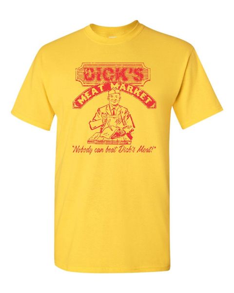 

sport 2019 new summer men fashion dick's meat market nobody can beat dick's meat red print men's o-neck tee shirts