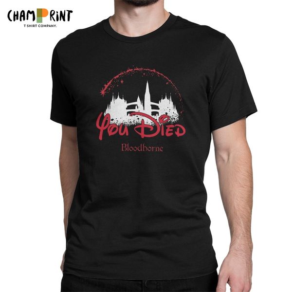 

урожай вы погиб t-shirt мужчины вокруг шеи футболки bloodborne dark souls с коротким рукавом тройники печать одежда спортивная толстовка с к