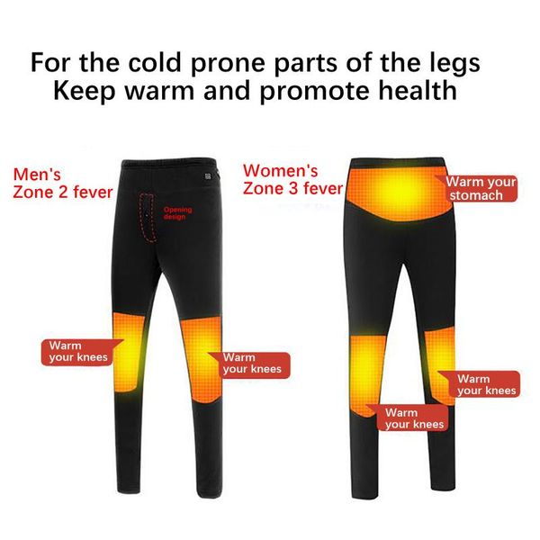 

winter electric heated warm pants usb heating elastic intelligent constant temperature heated camping ski warm pants, Black;green