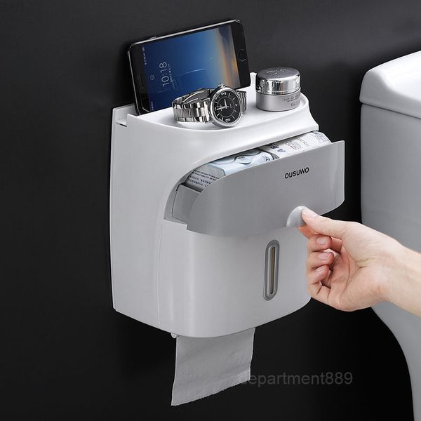 

no punching creative waterproof towel rack toilet paper tissue box shelf suction