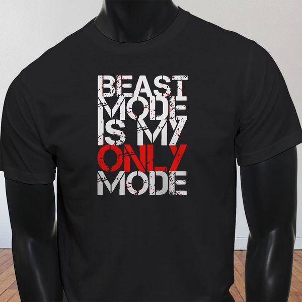 

new spring high elastic workout gymer fitness lifting beast mode is my only mode black t shirt summer t shirt sport hooded sweatshirt hoodie