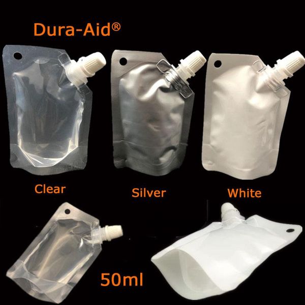 

50 ml stand up spout bag 10 pcs sauce pack with hole reusable for snack and drink bpa thick doypack