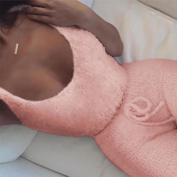 

2pcs sets women suits fluffy sleepwear crop shorts tracksuit sweatershirts two piece girls overalls outfits plus size 3xl, Gray