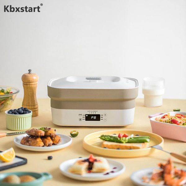 

electric skillets 110-220v multifunctional folding pot travel portable barbecue all-in-one home kitchen induction cooker 800w