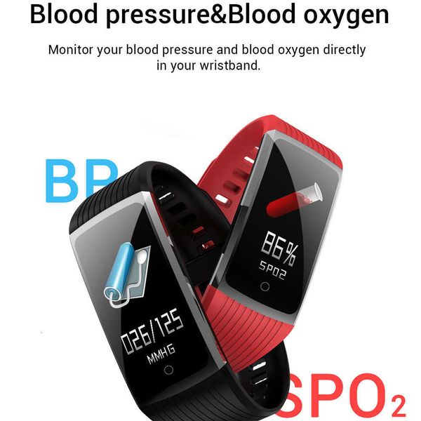 

waterproof watch for men women, intelligent sports wristband, heart rate and blood prsure contjk