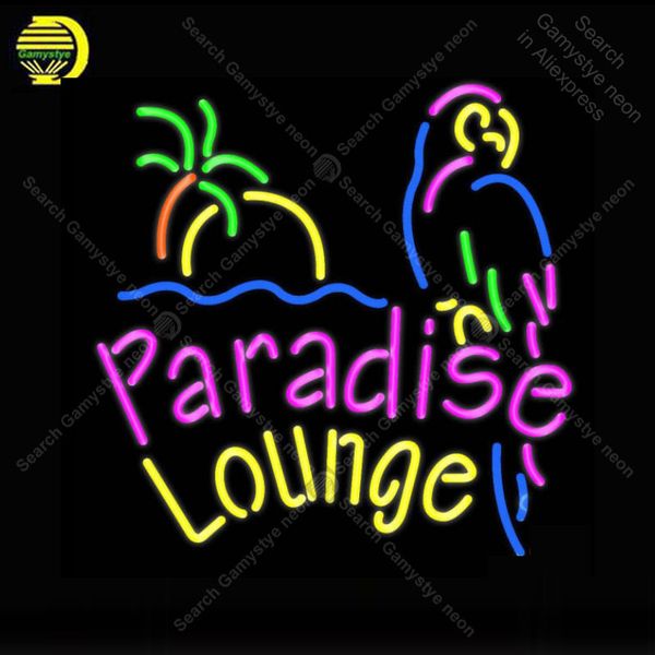 

neon sign for paradise lounge parrot neon bulbs sign lamp decor home wall room handcraft beer light up signs lights for sale