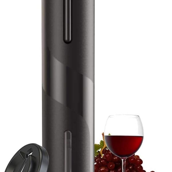 Abridor de vinho elétrico, Aparelhador de corkscrew de garrafa de vinho elétrico automático com cortador de folha, botão de uma garrafa reutilizável de um clique 201223