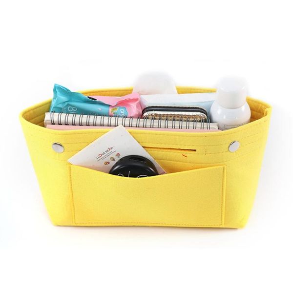 

handbag organizer bag purse insert bag felt multi pocket liner tote l9be