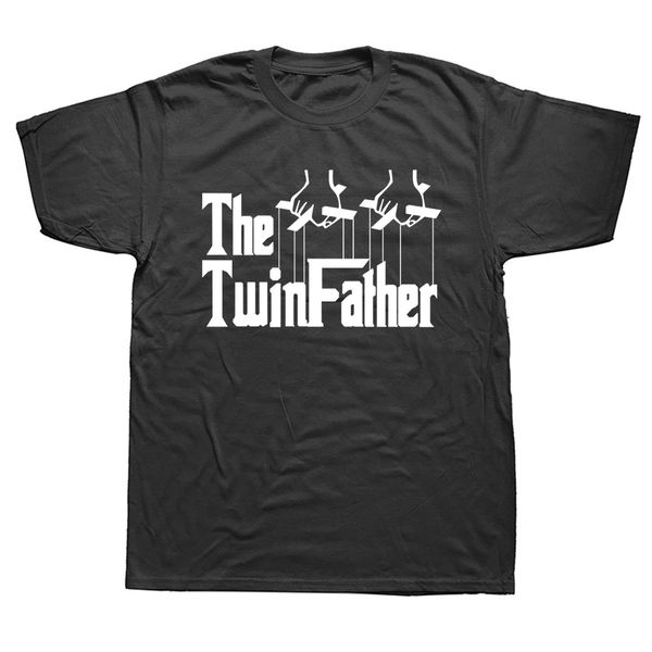 

funny the twinfather dad of twins gift cotton short sleeve real men make twins t shirts o-neck harajuku girl dad t-shirt, White;black