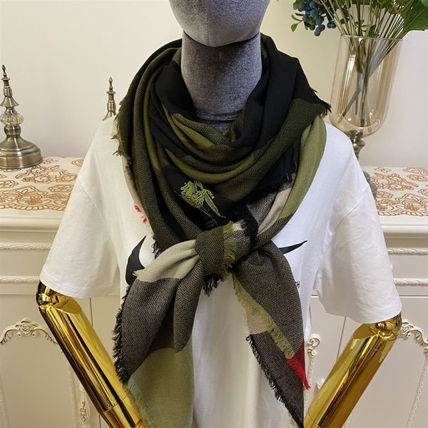 

luxury-new style good quality 100% cashmere material knit jacquard letters square scarves for women big size 140cm -140cm, Blue;gray