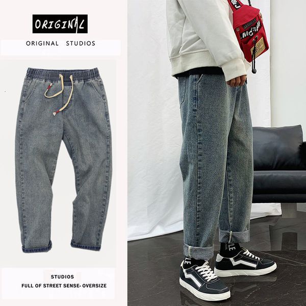 

2021 new new spring arrivals brem pants thicken loose size slacks straight fat harem black male ausn, Blue