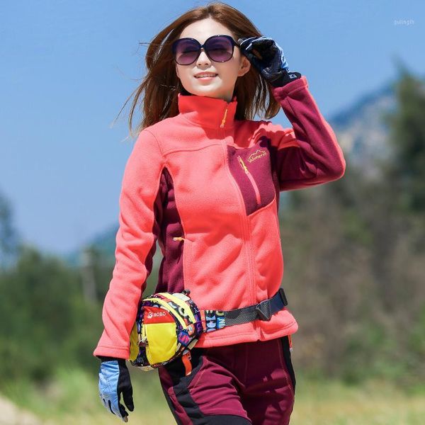 

winter cardigan shake fleece jacket women outdoor hiking climbing loose coat female thickening warm inner tank clothes1, Blue;black