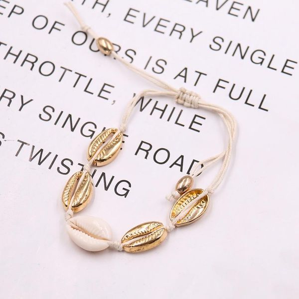 

natural seashell bracelet retro rope chain design jewelry diy shell ankle bracelet handcrafts shell ocean decor women gifts h bbywhn