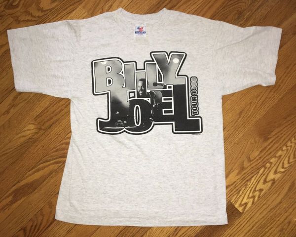 

billy joel tour 1998 concert vtg 90s men large heather gray men fashion tee hoodie designers t shirts sweatshirt