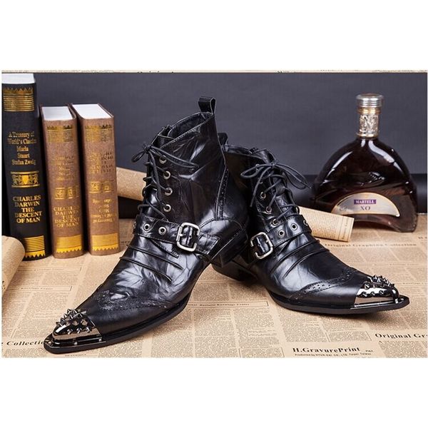 

2020 west genuine western botines. man-made leather. men's shoes. vj8b, Black