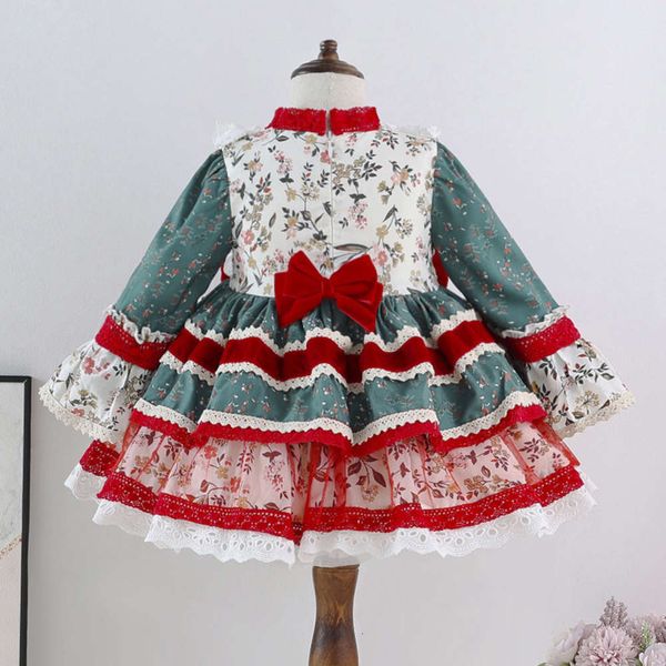 

and winter 2020 new spanish autumn princs children's wear pompous skirt printed girl's drs 291p6oq7, Red;yellow