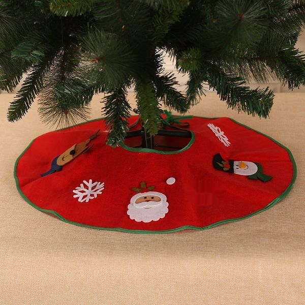 

christmas decal skirt 60cm tree non- non-woven apron santa claus decal non woven fabric christmas tree decoration cxsxf