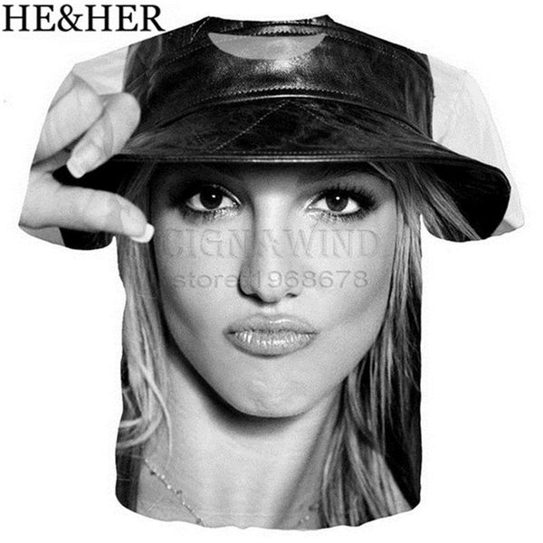 

new popular singer britney spears 3d print shirts humor humor graphic men clothing
