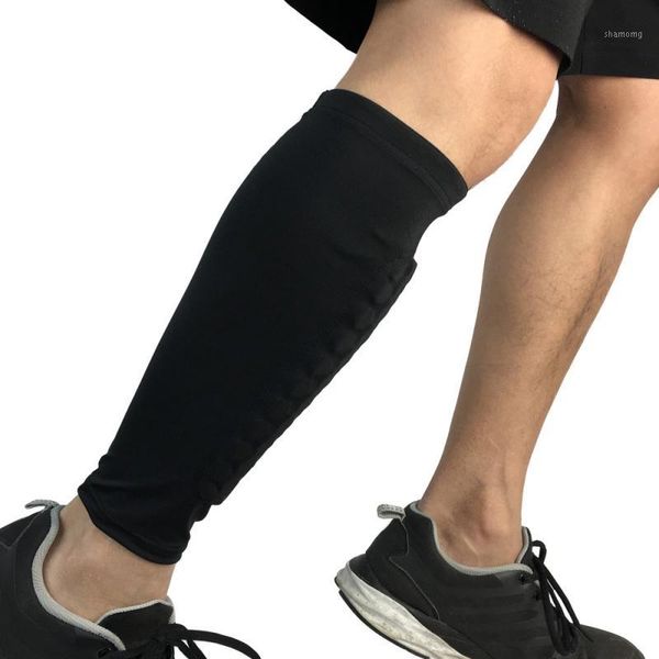 

arm & leg warmers 1pcs anti-crash calf sleeve gym sport football shin guard protector soccer honeycomb compression cycling running1, Black