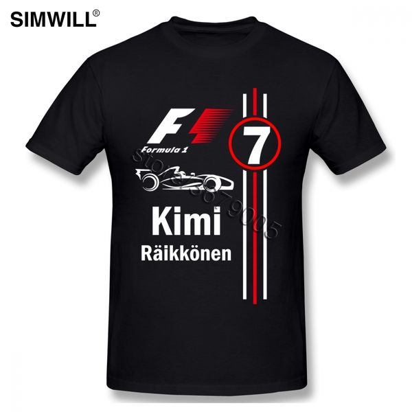

sport fashion kimi raikkonen tshirt number 7 t shirt men o neck short sleeve pure cotton t-shirts guy big size tees father's gift