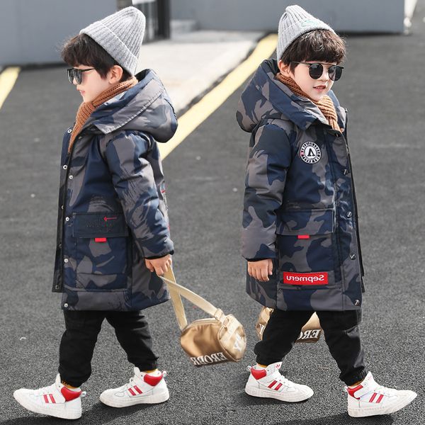 

knew children's wear and boys' winter padded down cotton clothes in 2020, Blue;gray