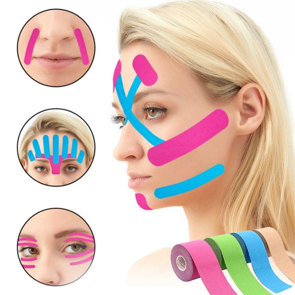 

2.5cm*5m kinesiology tape for face v line neck eyes lifting wrinkle lift sticker tape facial skin care tool bandagem elastica 1667