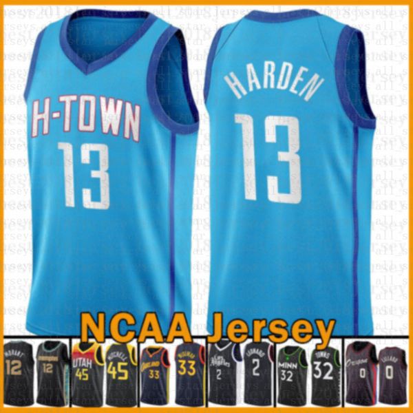 

james 13 harden houston rocket kawhi ja 12 morant 2 leonard dwayne dwyane 3 wade anthony edwards basketball jersey men 2021 new rocket, Black;red