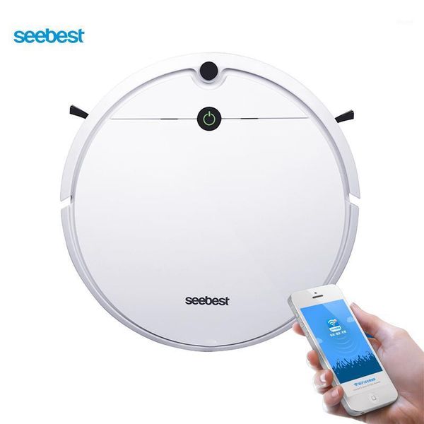 

seed752 wifi app control robotic vacuum cleaner with wet mopping and gyroscope planned clean route, time schedule1