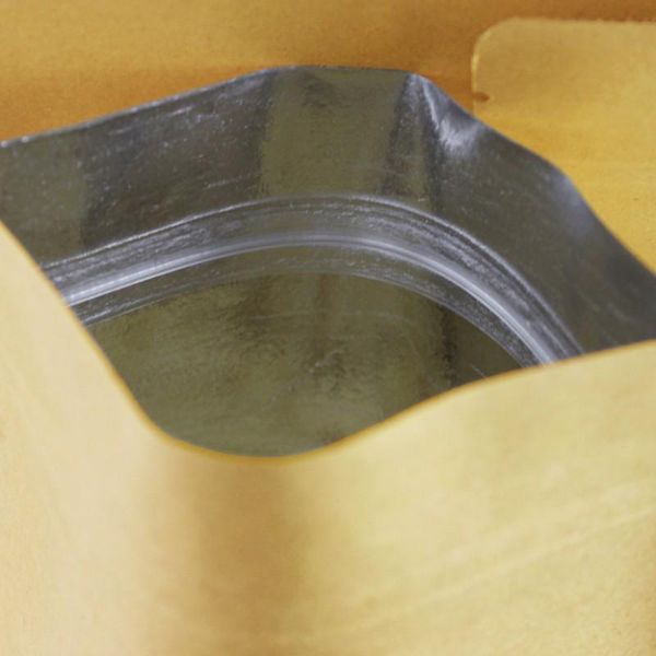 

13x18.5cm resealable kraft paper stand up bag для чайных подарочных мешков упаковка алюминиевая фольга ziplock пищевая машина для хранения d