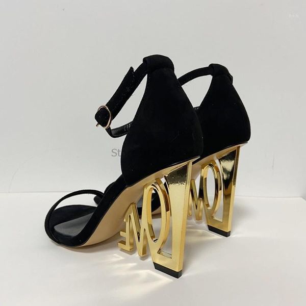 

sandals summer test pom poms square heel gold love sweet fluffy dress chunky high wedding shoes dropship1, Black