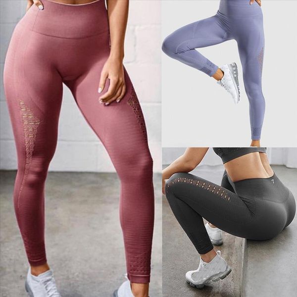 

womens new leggings hollow high waist hips leggings casual running stretch calzas mujer leggins winter 25, Black