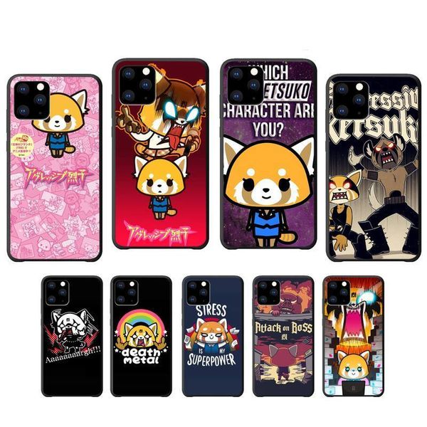 

японский аниме aggretsuko марка крышка случая для iphone з 2020 6 6s-8 плюс й хз хты 11 12 про макс коке