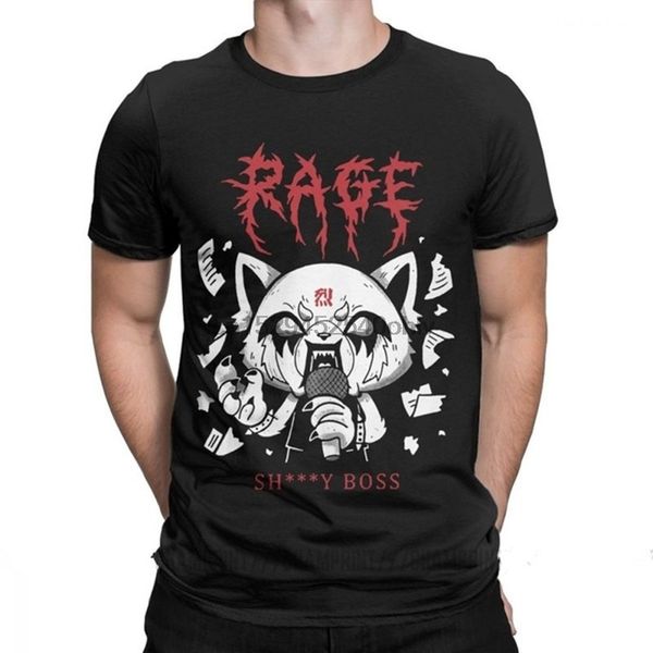 

sport men aggretsuko aggressive retsuko karaoke rage mood t shirt pure cotton unique short sleeve tees plus size t-shirt