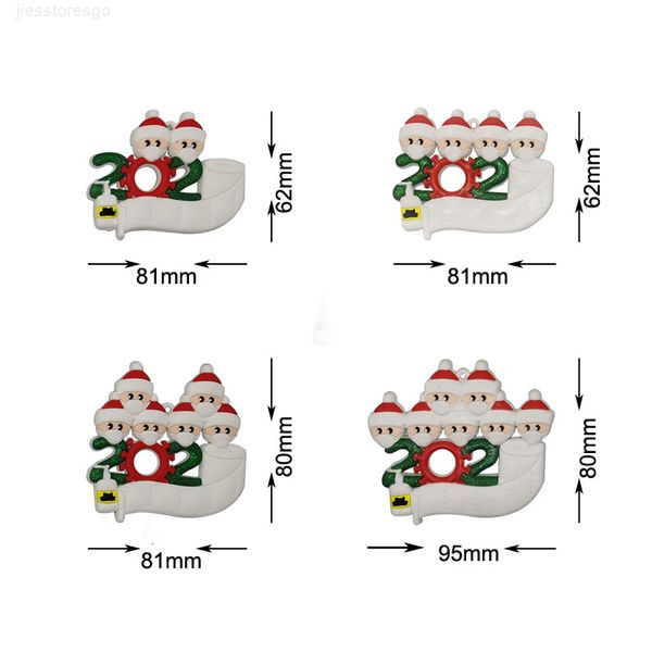 

quarantine ornaments personalized survivor family christmas xmas tree pendant gift home diy customized party decoration