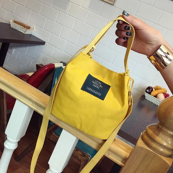 

canvas bag single shoulder messenger bag female youth leisure colorful small handbag
