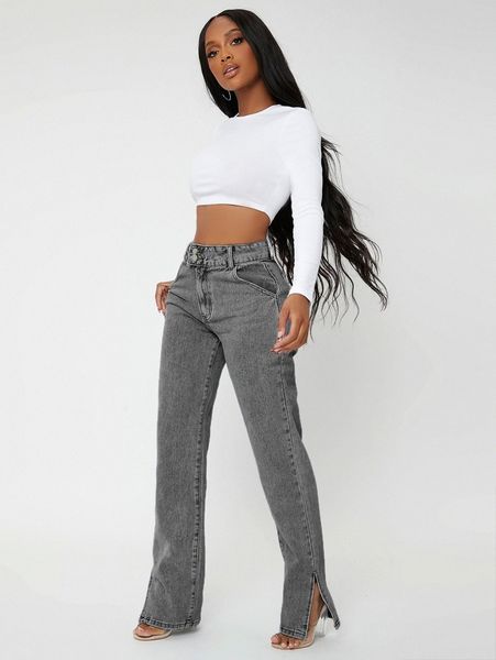 

sxy high waisted light wash jeans 38mx#, Blue
