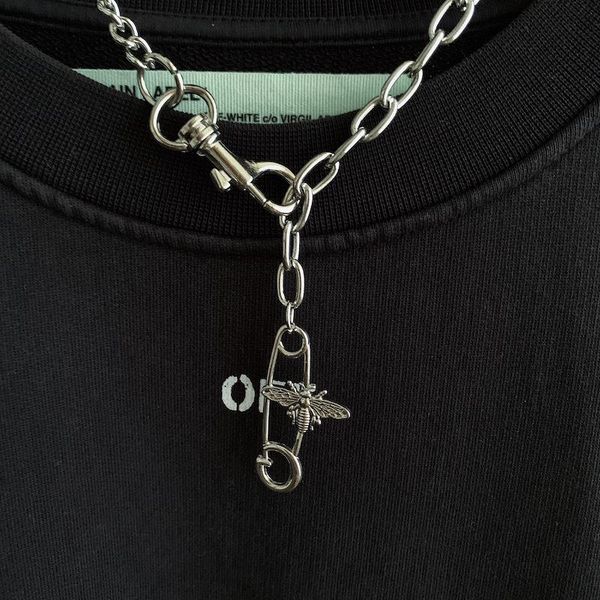 

fashion personality small bee pin necklace men and women pendant hipster accessories pendant sale, Silver