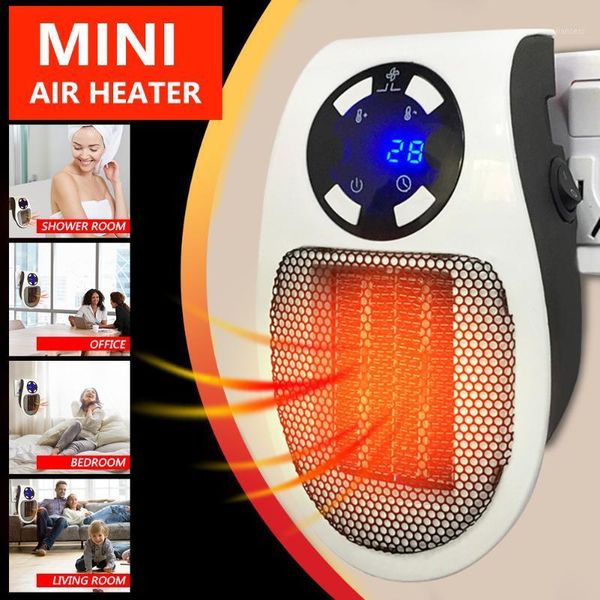 

electric wall heater mini portable plug-in personal space warmer indoor heat fast heating 500w with timer led display1