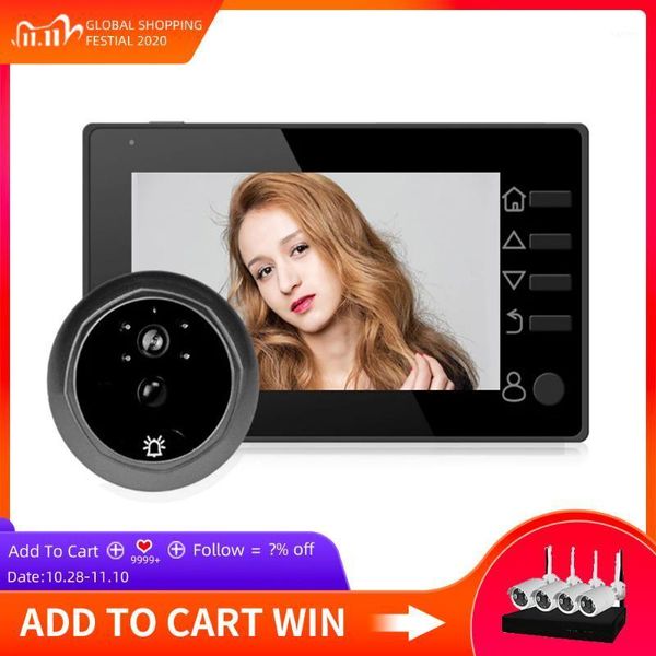 

door video peephole camera q10 doorbell 4.3 inch lcd digital electronic viewer ir night vision support motion detection1
